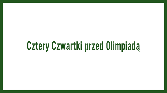 Cztery Czwartki przed Olimpiadą