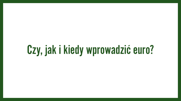 Czy, jak i kiedy wprowadzić euro?